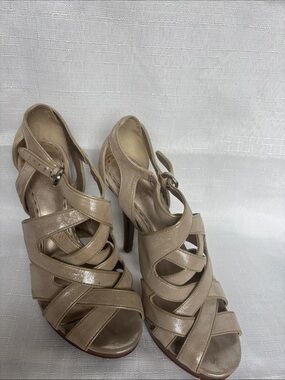 Coach Taupe Strappy High Heel Sandals